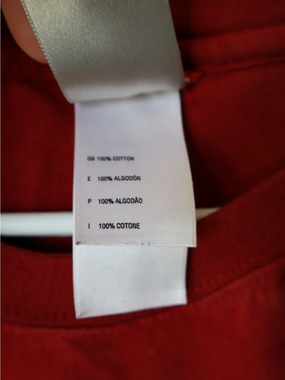 North Face organic cotton men’s Red Long-Sleeve Crewneck Shirt Sz XL
